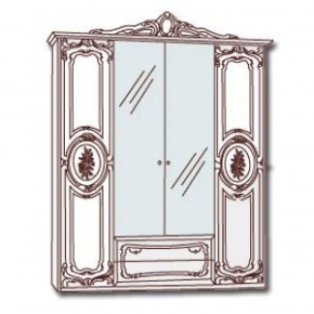 Шкаф 4-х дверный с зеркалами (01.144) Роза (могано) в Кудымкаре - kudymkar.ok-mebel.com | фото 3