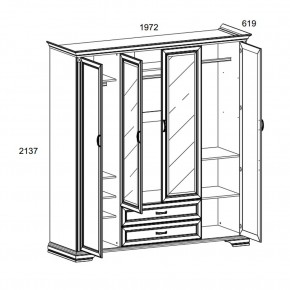 Шкаф 4D2S Z , MONAKO, цвет Сосна винтаж в Кудымкаре - kudymkar.ok-mebel.com | фото