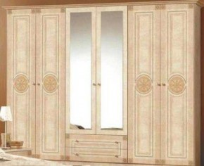 Шкаф 6-и дверный с зеркалами (02.146) Рома (беж) в Кудымкаре - kudymkar.ok-mebel.com | фото 1