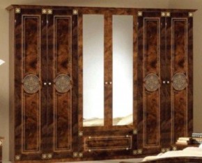 Шкаф 6-и дверный с зеркалами (02.146) Рома (орех) в Кудымкаре - kudymkar.ok-mebel.com | фото