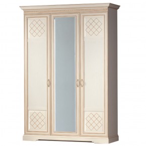 Шкаф для одежды 3-дверный №800 Парма кремовый белый в Кудымкаре - kudymkar.ok-mebel.com | фото