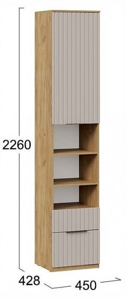 Шкаф комбинированный Хилтон Исп. 2 в Кудымкаре - kudymkar.ok-mebel.com | фото 4