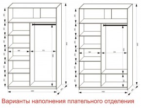 Шкаф-купе 1400 серии SOFT D6+D6+B2+PL3 (2 ящика+2штанги) профиль «Капучино» в Кудымкаре - kudymkar.ok-mebel.com | фото 7