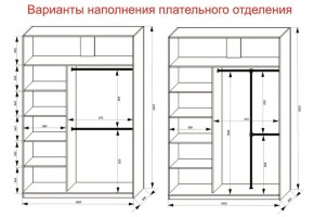 Шкаф-купе 1600 серии SOFT D1+D3+B2+PL1 (2 ящика+1штанга) профиль «Графит» в Кудымкаре - kudymkar.ok-mebel.com | фото 7