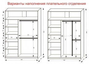 Шкаф-купе 1600 серии SOFT D6+D6+B2+PL3 (2 ящика+2штанги) профиль «Капучино» в Кудымкаре - kudymkar.ok-mebel.com | фото 7