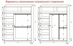 Шкаф-купе 1800 серии SOFT D6+D6+B2+PL3 (2 ящика+2штанги) профиль «Капучино» в Кудымкаре - kudymkar.ok-mebel.com | фото 8