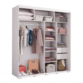 Шкаф-купе Крафт-6 1.6 м ШКК-06 (ясень белый) в Кудымкаре - kudymkar.ok-mebel.com | фото 2