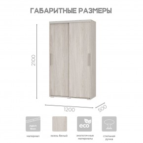 Шкаф-купе ШКК-11 (ясень белый) в Кудымкаре - kudymkar.ok-mebel.com | фото 7