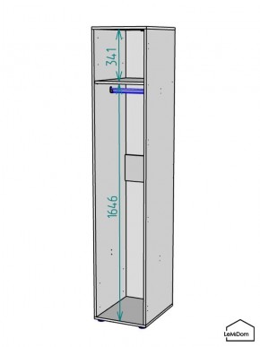 Шкаф Linnea MHR-1 2050х400х510 (Белый-М 11.1.1) в Кудымкаре - kudymkar.ok-mebel.com | фото 3