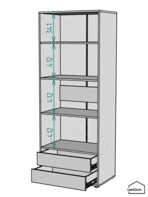 Шкаф Linnea MHR-2-4 2050х800х510 (ДВ-М 11.1.25) в Кудымкаре - kudymkar.ok-mebel.com | фото 3