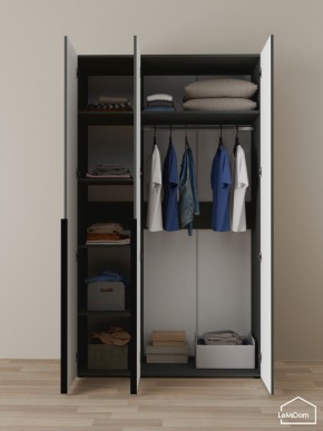Шкаф Linnea MHR-3-1 2050х1200х510 (Графит-М 11.1.25) в Кудымкаре - kudymkar.ok-mebel.com | фото 4
