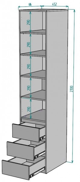 Шкаф Мальта H161 в Кудымкаре - kudymkar.ok-mebel.com | фото 2