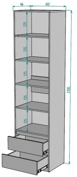 Шкаф Мальта H163 в Кудымкаре - kudymkar.ok-mebel.com | фото 2