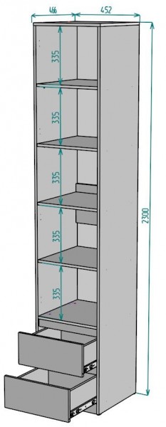 Шкаф Мальта H166 в Кудымкаре - kudymkar.ok-mebel.com | фото 2