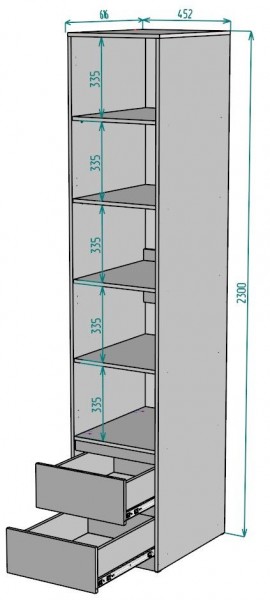 Шкаф Мальта H168 в Кудымкаре - kudymkar.ok-mebel.com | фото 2