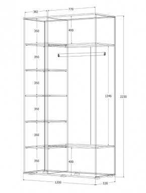 Шкаф Норден 1200 (Белый текстурный) в Кудымкаре - kudymkar.ok-mebel.com | фото 3