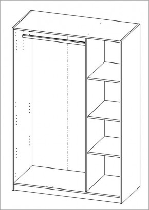 Шкаф ОРИОН трехдверный, цвет Дуб Венге в Кудымкаре - kudymkar.ok-mebel.com | фото 3