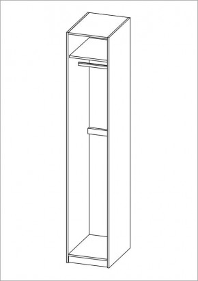 Шкаф ПЕГАС однодверный, цвет Дуб Сонома в Кудымкаре - kudymkar.ok-mebel.com | фото 3