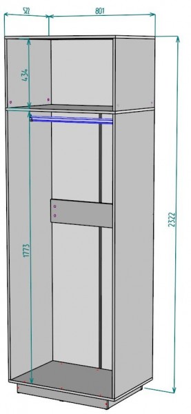 Шкаф "Аврора (H37)" в Кудымкаре - kudymkar.ok-mebel.com | фото 2