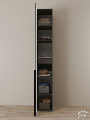 Шкаф с антресолью Linnea MHR-1A-2 2450х400х510 (Графит-М 11.1.25) в Кудымкаре - kudymkar.ok-mebel.com | фото 4