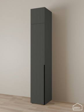 Шкаф с антресолью Linnea MHR-1A-4 2450х400х510 (Графит-М 11.1.25) в Кудымкаре - kudymkar.ok-mebel.com | фото