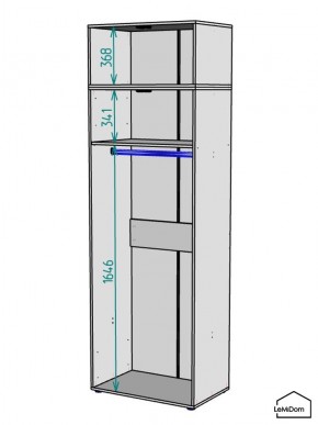 Шкаф с антресолью Linnea MHR-2A-1 2450х800х510 (ДВ-М 11.1.25) в Кудымкаре - kudymkar.ok-mebel.com | фото 3