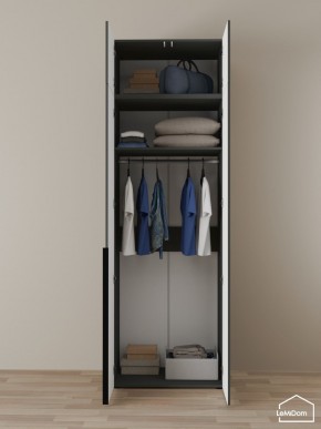 Шкаф с антресолью Linnea MHR-2A-1 2450х800х510 (Графит-М 11.1.25) в Кудымкаре - kudymkar.ok-mebel.com | фото 4