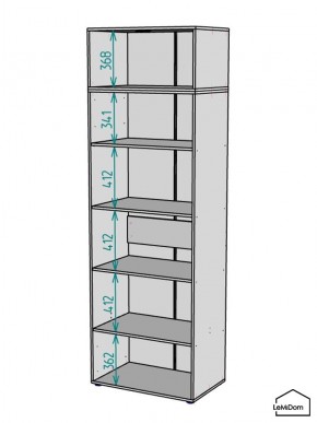 Шкаф с антресолью Linnea MHR-2A-2 2450х800х510 (ДВ-М 11.1.25) в Кудымкаре - kudymkar.ok-mebel.com | фото 3