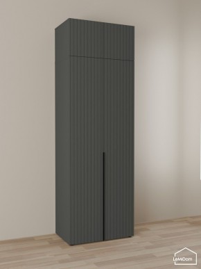 Шкаф с антресолью Linnea MHR-2A-2 2450х800х510 (Графит-М 11.1.25) в Кудымкаре - kudymkar.ok-mebel.com | фото