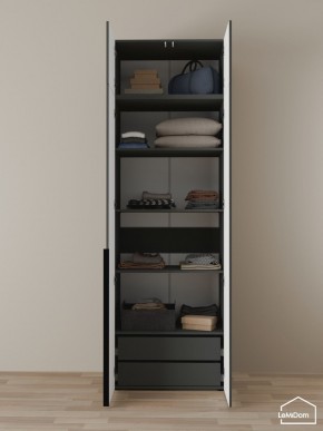 Шкаф с антресолью Linnea MHR-2A-3 2450х800х510 (Графит-М 11.1.25) в Кудымкаре - kudymkar.ok-mebel.com | фото 5