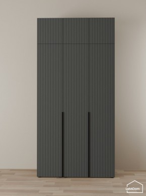 Шкаф с антресолью Linnea MHR-3A-1 2450х1200х510 (Графит-М 11.1.25) в Кудымкаре - kudymkar.ok-mebel.com | фото