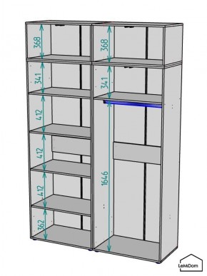Шкаф с антресолью Linnea MHR-4A-1 2450х1600х510 (Белый-М 11.1.2) в Кудымкаре - kudymkar.ok-mebel.com | фото 3