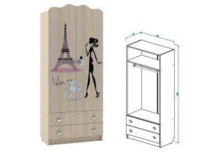 Шкаф для одежды с ящиками Париж в Кудымкаре - kudymkar.ok-mebel.com | фото 1