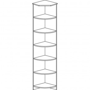 Шкаф угловой открытый №607 Инна Денвер темный в Кудымкаре - kudymkar.ok-mebel.com | фото 2