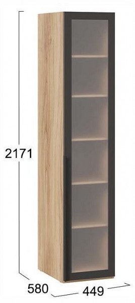Шкаф-витрина Порто СМ-393.07.008 в Кудымкаре - kudymkar.ok-mebel.com | фото 3