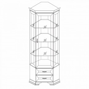 Шкаф-витрина угловой Сиена в Кудымкаре - kudymkar.ok-mebel.com | фото 4