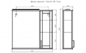 Шкаф-зеркало Charlie 80 правый Домино (DCh2520HZ) в Кудымкаре - kudymkar.ok-mebel.com | фото 9