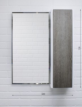Шкаф-зеркало Uno 60 Дуб серый левый/правый Домино (DU1503HZ) в Кудымкаре - kudymkar.ok-mebel.com | фото 7