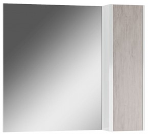 Шкаф-зеркало Uno 80 Дуб серый левый/правый Домино (DU1504HZ) в Кудымкаре - kudymkar.ok-mebel.com | фото