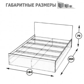 Стандарт Кровать 1800, цвет венге, ШхГхВ 183,5х203,5х70 см., сп.м. 1800х2000 мм., без матраса, основание есть в Кудымкаре - kudymkar.ok-mebel.com | фото 5