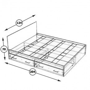 Стандарт Кровать с ящиками 1200, цвет дуб сонома, ШхГхВ 123,5х203,5х70 см., сп.м. 1200х2000 мм., без матраса, основание есть в Кудымкаре - kudymkar.ok-mebel.com | фото 5