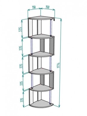 Стеллаж Maria S113-MA (Ясень Анкор светлый) в Кудымкаре - kudymkar.ok-mebel.com | фото 3