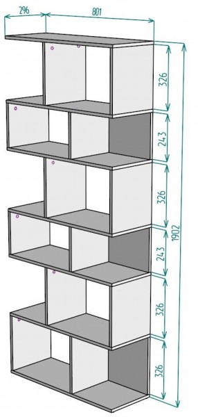 Стеллаж S7 1902х801х296 в Кудымкаре - kudymkar.ok-mebel.com | фото 2