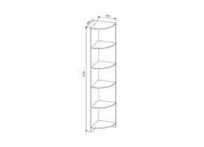 СКАНДИ СДУ370.1 Стеллаж угловой в Кудымкаре - kudymkar.ok-mebel.com | фото 2