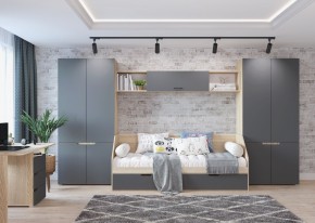 Стол 1200/3 ящика АНТАЛИЯ (Сонома/Графит софт) в Кудымкаре - kudymkar.ok-mebel.com | фото 2