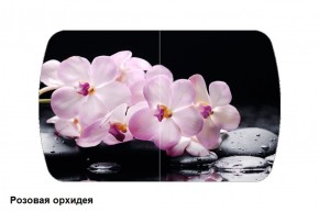 Стол Бостон 900*600 (опоры Брифинг) Стекло/фотопечать Розовая Орхидея в Кудымкаре - kudymkar.ok-mebel.com | фото