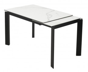 Стол CORNER 120 MATTE STATUARIO Белый мрамор матовый керамика, стекло/ черный каркас, ®DISAUR в Кудымкаре - kudymkar.ok-mebel.com | фото 3
