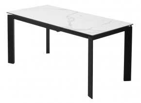 Стол CORNER 120 MATTE STATUARIO Белый мрамор матовый керамика, стекло/ черный каркас, ®DISAUR в Кудымкаре - kudymkar.ok-mebel.com | фото 5