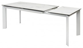 Стол CREMONA 140 MATTE STATUARIO Белый мрамор матовый, керамика/ белый каркас, ®DISAUR в Кудымкаре - kudymkar.ok-mebel.com | фото 6
