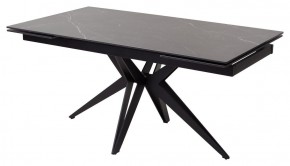 Стол FORIO 160 MATT BLACK MARBLE SOLID CERAMIC / BLACK, ®DISAUR в Кудымкаре - kudymkar.ok-mebel.com | фото 1
